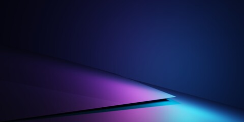 3d rendering of purple and blue abstract geometric background. Cyberpunk concept. Advertising design, technology, showcase, banner, cosmetic, business, metaverse. Sci-Fi Illustration. Product display
