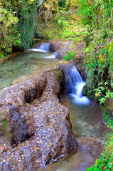 Poster - Waterfall in the Inglares River. Berganzo. Basque Country. Spain