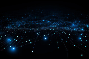 Poster - Abstract business futuristic background with glowing lines. Data technology