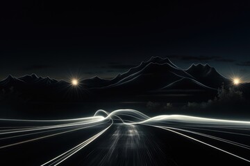 Wall Mural - an abstract wallpaper with a sci-fi, atmosphere, illuminated against a black background, creating a 