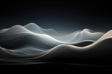 Wall Mural - an abstract sci-fi wallpaper against a black background, creating a visually striking and mysterious