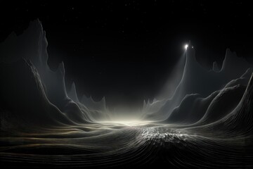 Wall Mural - an abstract sci-fi wallpaper against a black background, creating an otherworldly composition that t