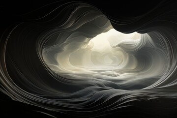 Wall Mural - an abstract wallpaper against a black background, creating a mysterious composition that evokes a se
