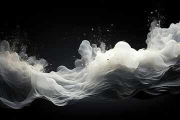 Wall Mural - an abstract wallpaper against a black background, creating a visually captivating and mysterious com