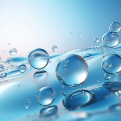 Aufkleber - Transparent vector soap bubbles flying on abstract background. Brightly colored or round glass beads