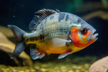 Wall Mural - Piranha is a predatory tropical fish, freshwater exotic fauna of the Amazon. AI generated.