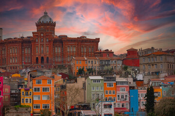 Wall Mural - The Phanar Greek Orthodox College in Balat district of Istanbul. Known as Ozel Fener Rum Lisesi in Turkish it is one of the most prestigious orthodox schools worldwide