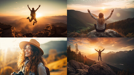 Canvas Print - person in the mountains