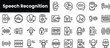 © DuoWalker - Set of outline speech recognition icons