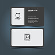 best business card template in minimalist and super clean style of 2023 and 2024, expensive business card design template with vector illustrator with mock-up.
