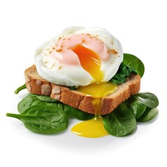 Wall Mural - Poached Egg W Spinach