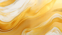 Yellow Gold Gradient Organic Texture With Overlapping Texture Marble. Generative Ai.