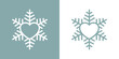 Tiempo de Navidad. Silueta lineal de copo de nieve con corazón para su uso en invitaciones y tarjetas