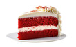 Divine Red Velvet Cake Slice On Transparent Background