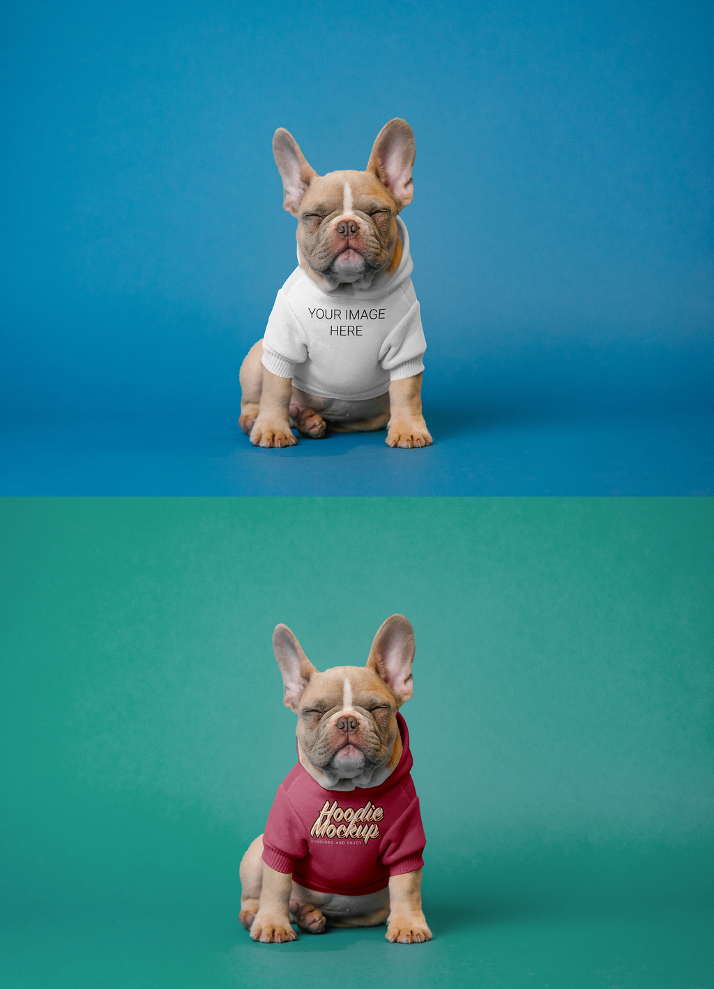 Dog hoodie mockup cheap