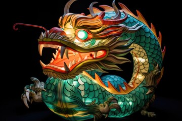 Wall Mural - chinese dragon statue