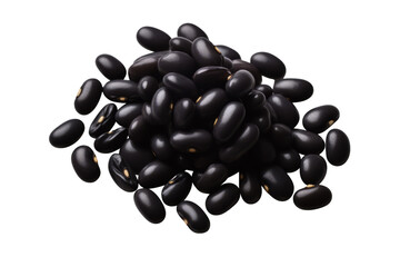 Wall Mural - Some black beans on a white transparent background