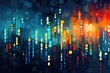 Abstract background with colorful bokeh lights for Learn Your Name in Morse Code Day