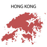 Fototapeta  - country map hong kong