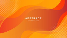 Abstract Modern Background Gradient Color. Orange And Red Gradient With Halftone Decoration