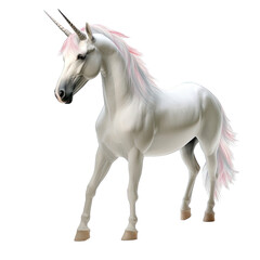 Poster - Realistic White Unicorn