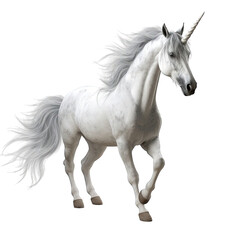 Canvas Print - Realistic White Unicorn