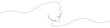 © Andrii - Face sign line continuous drawing vector. One line Gentle face in profile vector background. Woman's hairstyle icon. Continuous outline of Fragile woman. Linear beautiful face symbols.