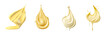 Set of Mayonnaise drop top view isolated on transparent or white background