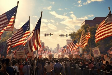 Celebration independence democracy america patriot event usa symbol flags freedom american holiday