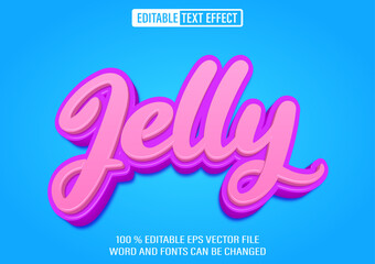 Poster - Jelly editable text effect 3d style template