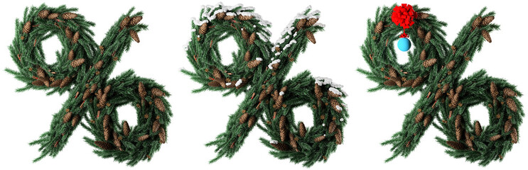 Fototapete - Christmas percent sign 