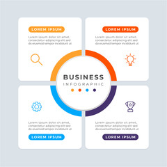 Aufkleber - Infographic Design Elements for Your Busines. Business infographic template with icon