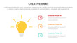 © ribkhan - creative idea concept infographic 3 point stage template with outline square stack for slide presentation