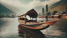 Kashmiri Boats On The Lake
