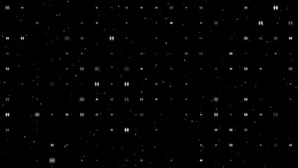 Poster - Template animation of evenly spaced woman with woman symbols of different sizes and opacity. Animation of transparency and size. Seamless looped 4k animation on black background with stars