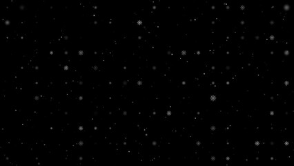 Poster - Template animation of evenly spaced spider web symbols of different sizes and opacity. Animation of transparency and size. Seamless looped 4k animation on black background with stars