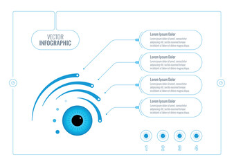 eye health information template. eye infographic template