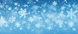 Fototapeta  - 
Magical heavy snow flakes backdrop. Snowstorm speck ice particles. Snowfall sky white teal blue wallpaper. Rime snowflakes february vector. Snow hurricane landscape