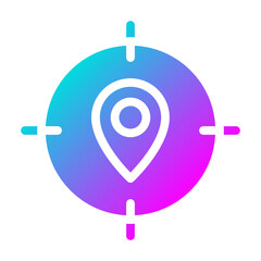 Canvas Print - Target Location Icon