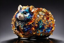 The Colored Glass From Which The Mouse Figurine Was Created