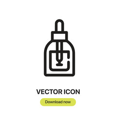 Leinwandbilder - Serum icon vector. Linear-style sign for mobile concept and web design. Serum symbol illustration. Pixel vector graphics - Vector.