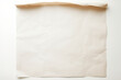 White parchment paper with rolled top edge and shadow
