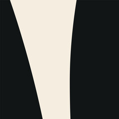 Aufkleber - Modern abstract contemporary vector artwork. Simple black shapes on white background. Minimalist Scandinavian design style.
