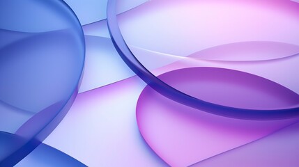 Abstract purple background with transparent disks. AI Generation
