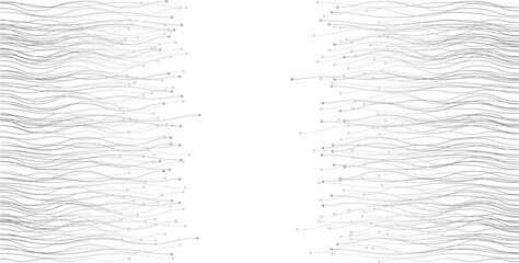 Aufkleber - data visualization, neural connections, artificial intelligence, big data. lots of grey curved lines