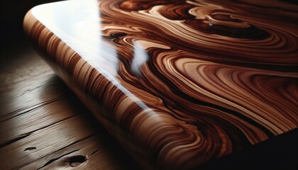 Elegant Swirled Wooden Surface