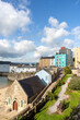 Picturesque view of houses  in Tenby Harbour