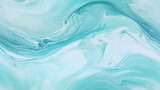 Fototapeta Sypialnia - Oceanic turquoise marble with white crests texture, seamless texture, infinite pattern