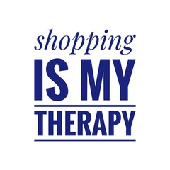 Sticker - ''Shopping therapy'' Quote Illustration, Commercial Concept 