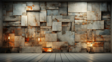 Light wall background. AI generative